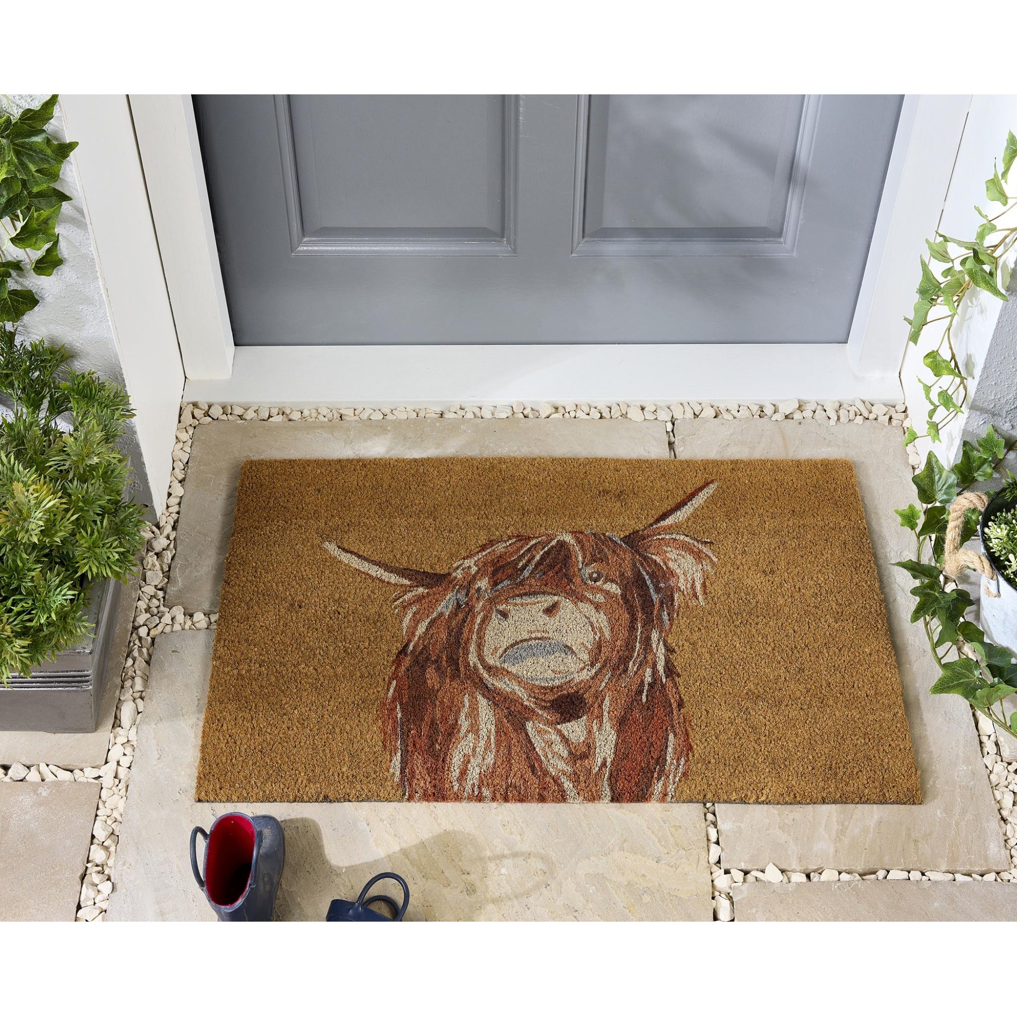 My Mat Printed Coir Highland Cow 45 X 75 cm
