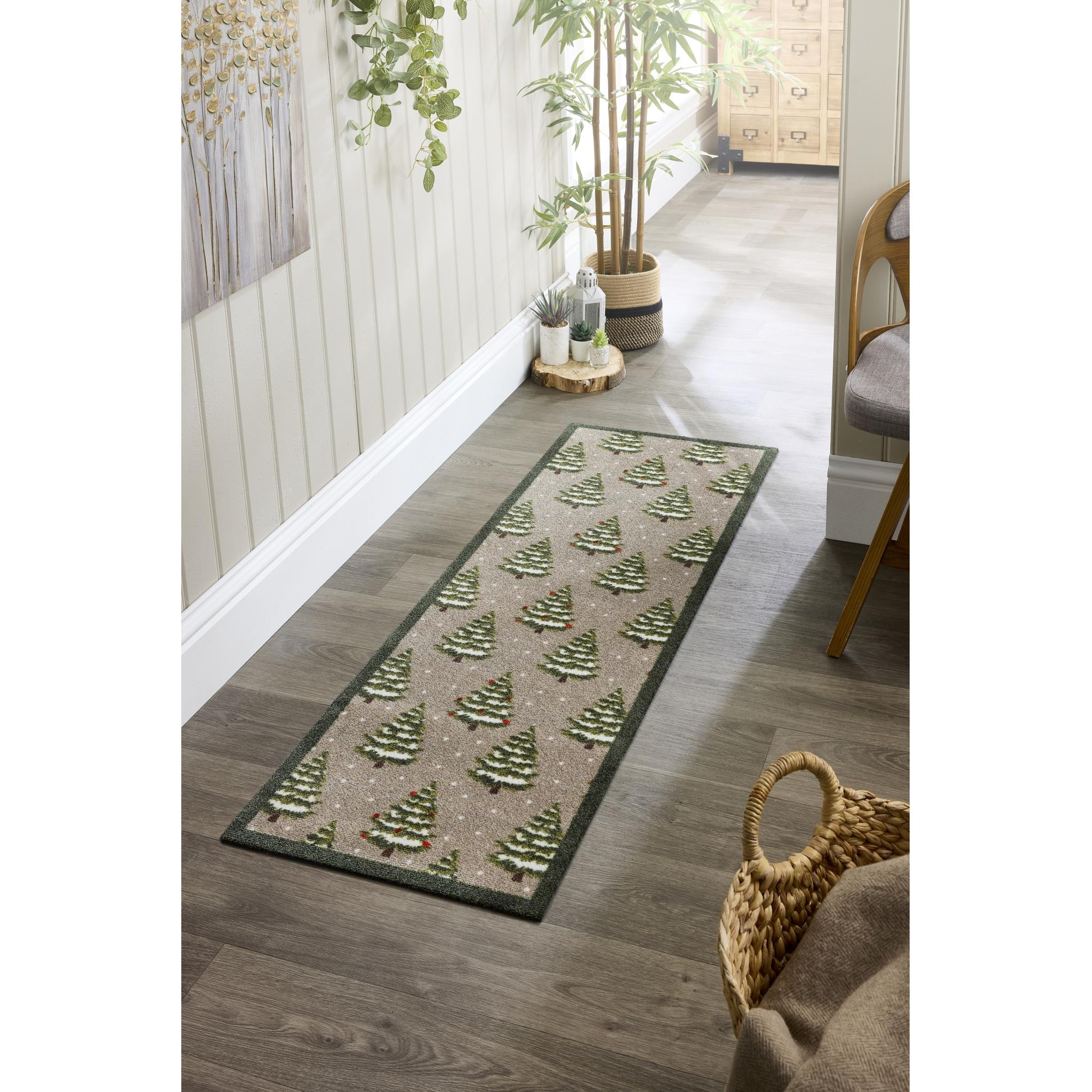 My Mat Nylon Indoor Pattern Christmas My Winter Trees Washable Non-Slip Rug Runner 50 x 150 cm (2'6')