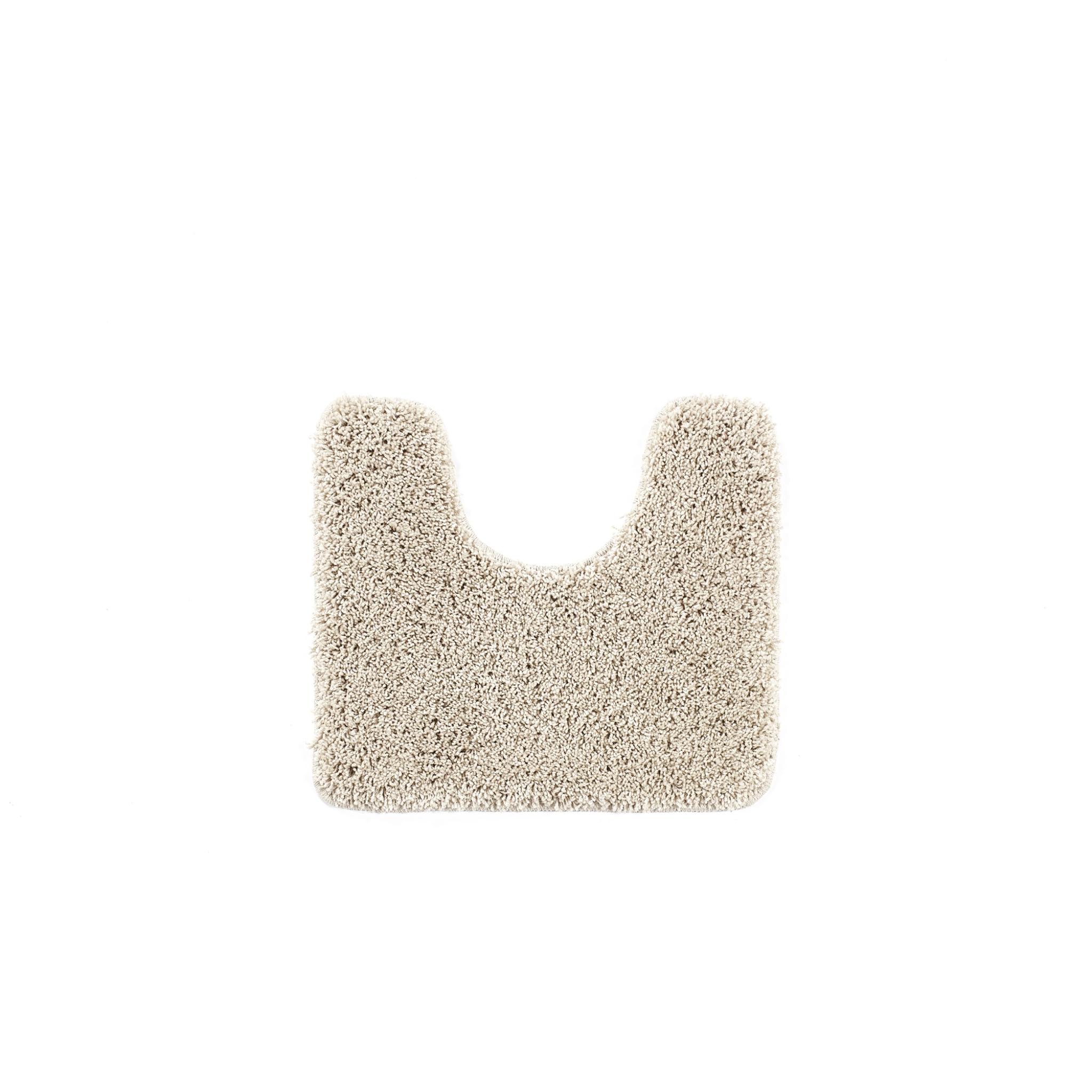 Buddy Bath Washable Shaggy Mats Non-Slip Rug in Beige Pedestral 50x45 cm