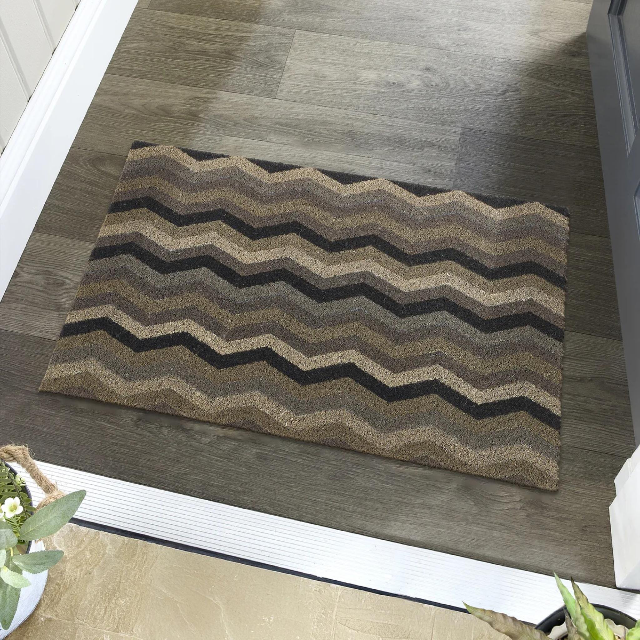 My Mat Printed Coir Ocean Zig Zag 45X75