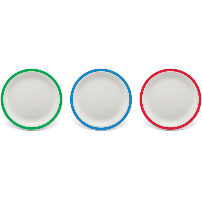 Polycarbonate Large Plate Colour Band 25.5cm Case Size 10
