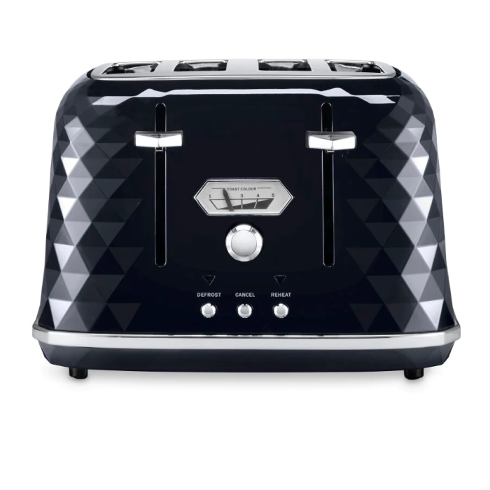 De'Longhi CTJX4003.BK Simbolo 4 Slice Toaster Brillante Exclusive 1800W Black