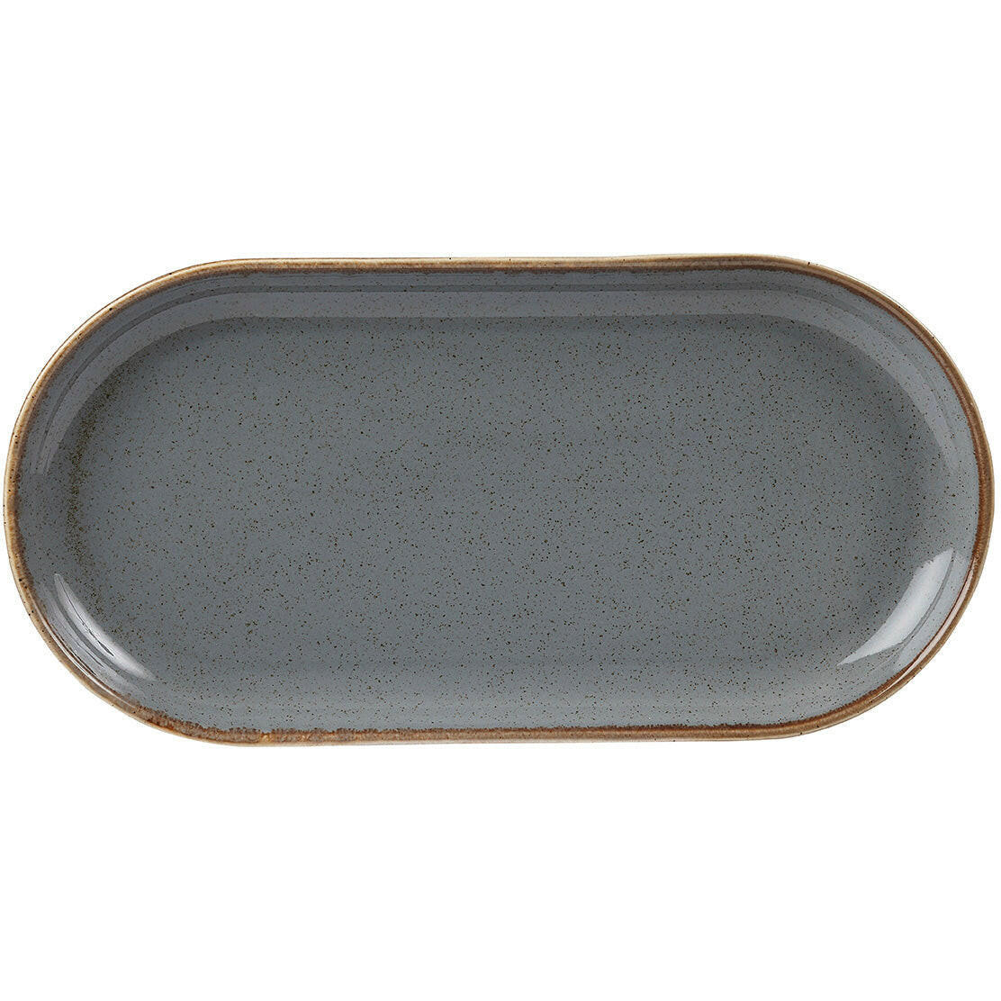 Porcelite Seasons Storm Narrow Oval Plate 30cm Case Size 6