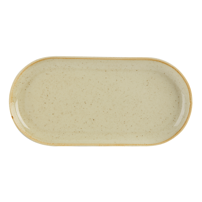 Porcelite Seasons Wheat Narrow Oval Plate 30cm Case Size 6
