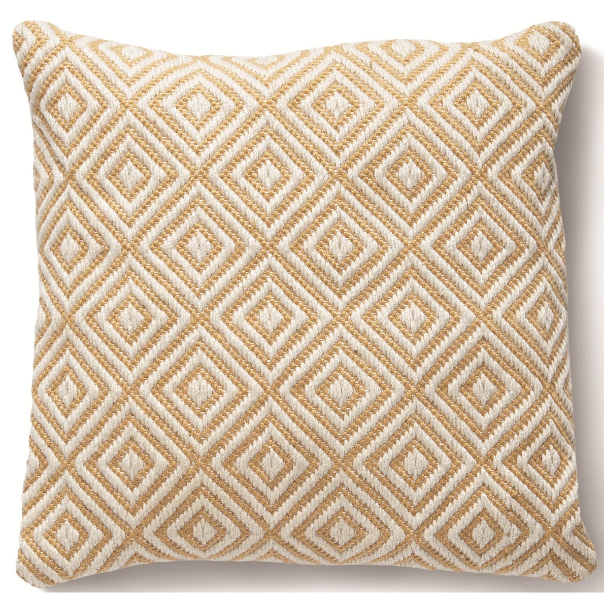 Hug Rug Woven Diamond Cushions in 45x45 cm Gold