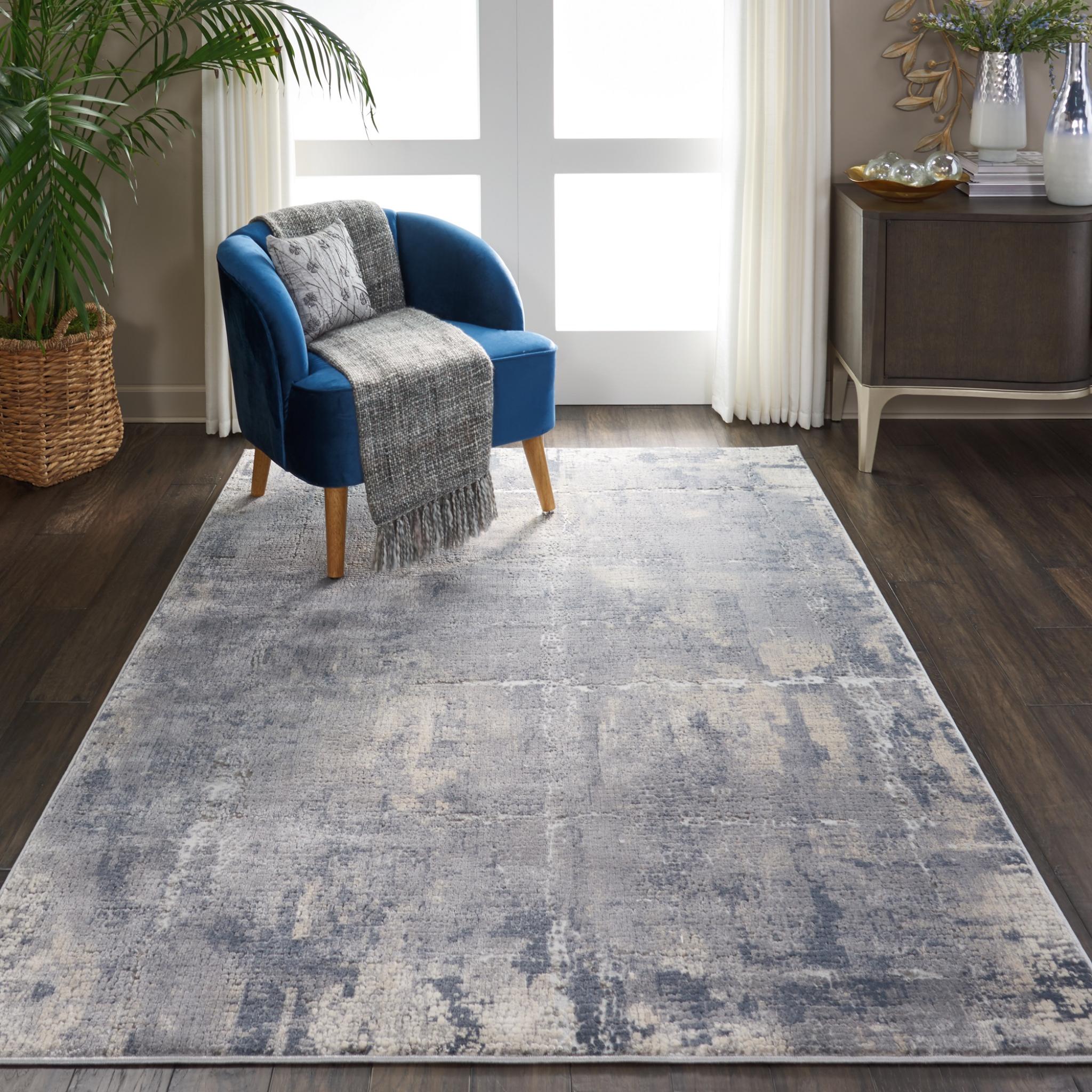 Rustic Textures RUS06 Modern Abstract Rug in Grey Beige XX-Large 282x389 cm (9'3''x12'9'')