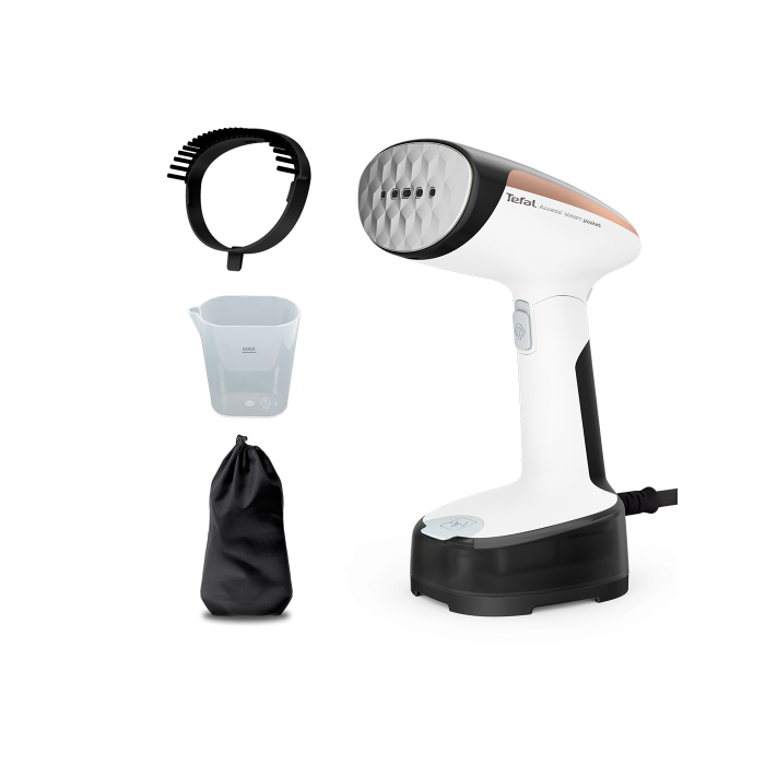 Tefal DT3052G0 Garment Steamer Access Steam Pocket 1300W 0.12L White & Rose Gold