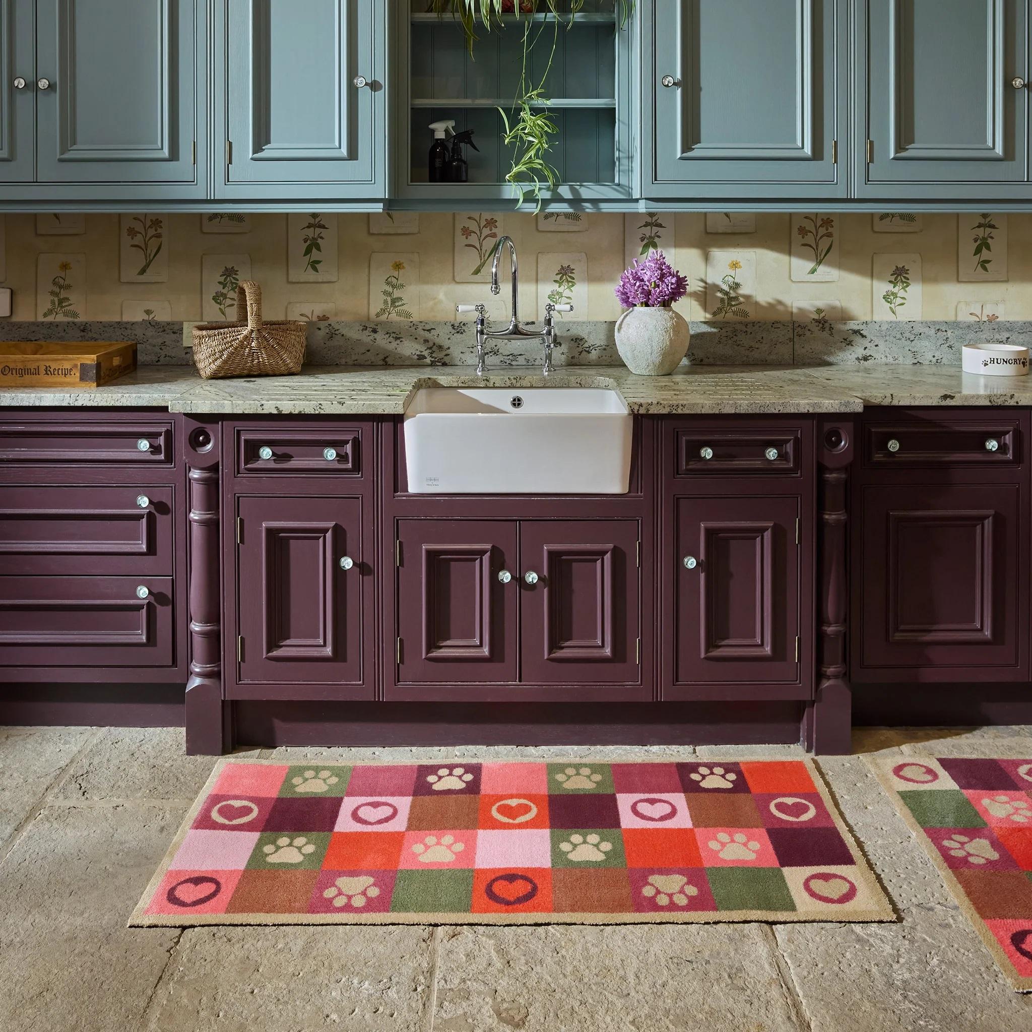 Patchwork Paws Home Entry Floor Mat Pet-Friendly Mat Stylish, Durable, and Dirt-Trapping Washable Rug Runner 65x150 cm (2'1"x4'11")