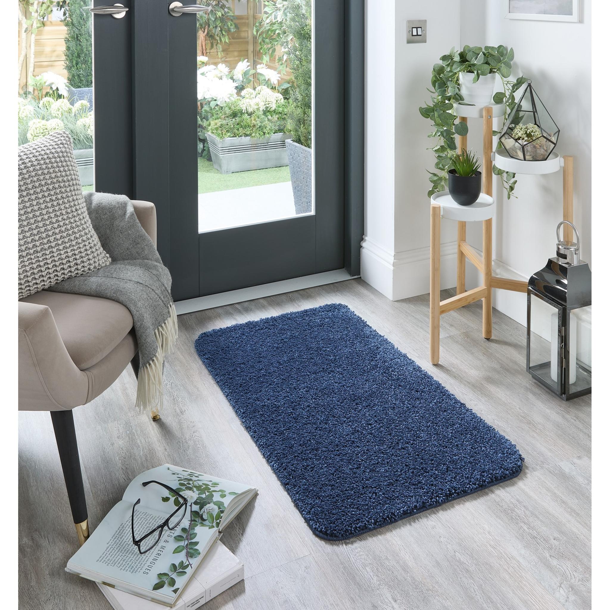 My Washable Shaggy Non-Slip Rug in Midnight Blue X-Small 60x100 cm (2'x4')