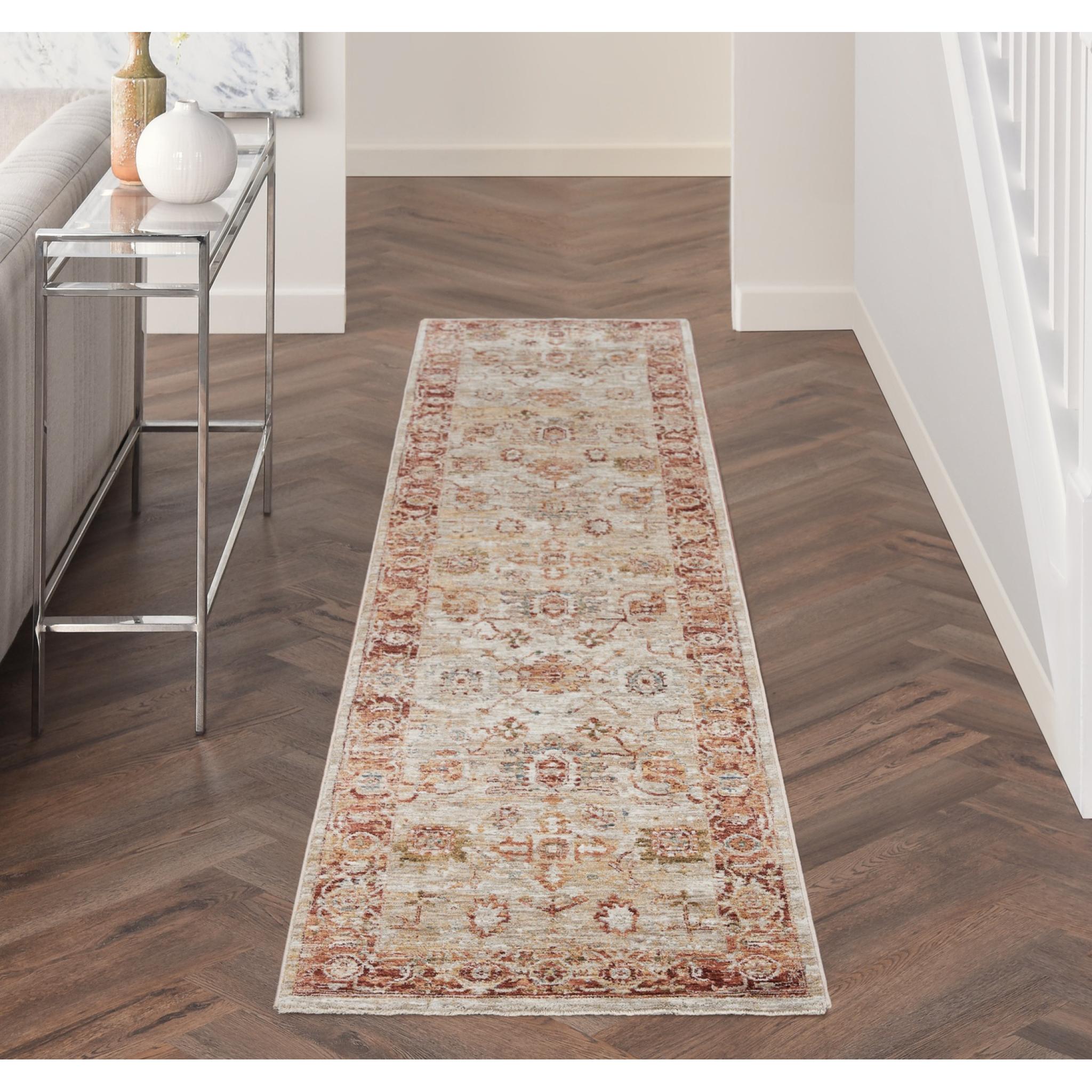 Sahar Traditional Elegance Persian Vintage Floral SHR02 Ivory Rug Runner 69x310 cm (2'3"x10'2")