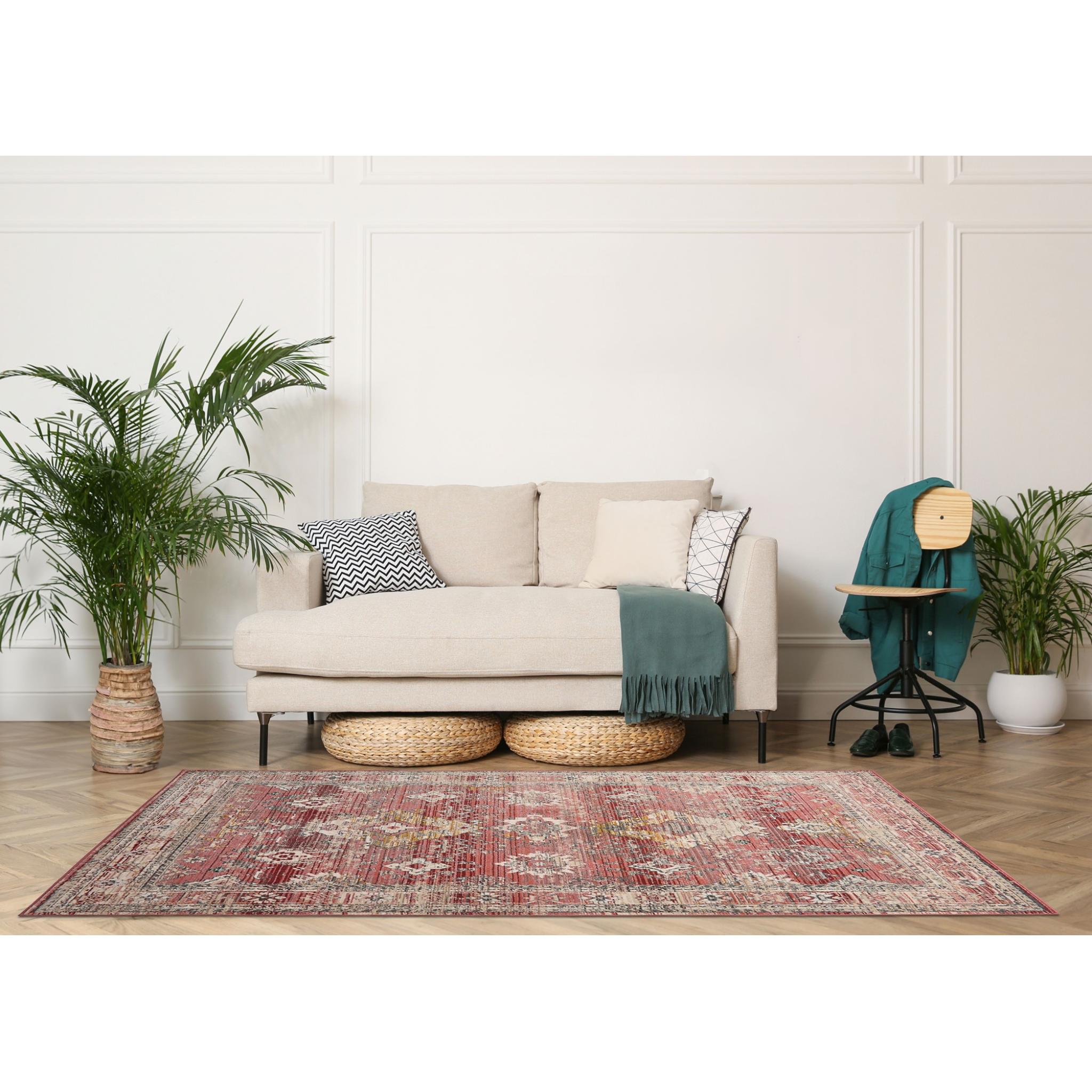 Nova Lilian Red Traditional Persian Rug Hallway Runner Medium 120x170 cm (4'x5'6")