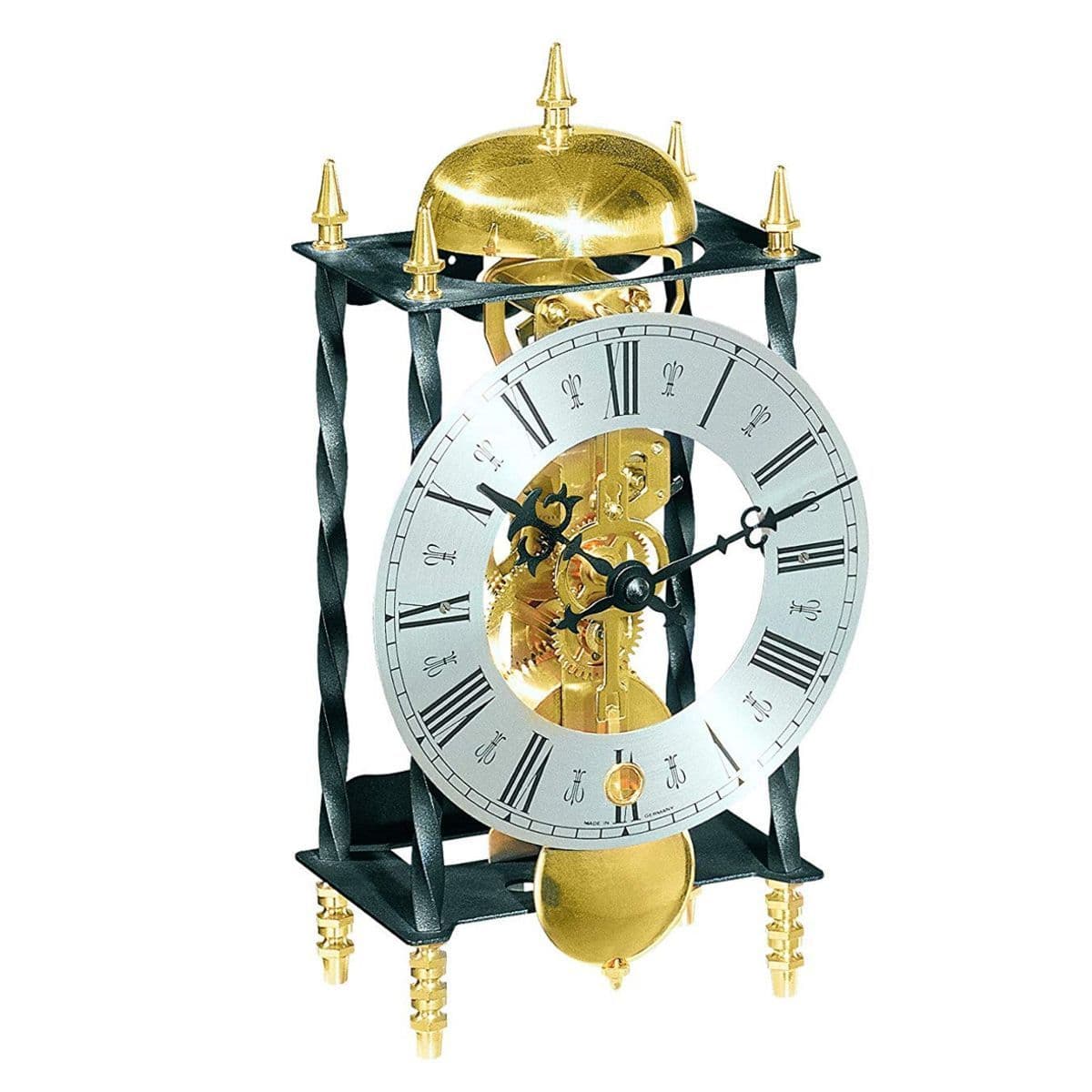 Hermle Galahad Wrought Iron Mechanical Mantel Clock - Strike on Hour