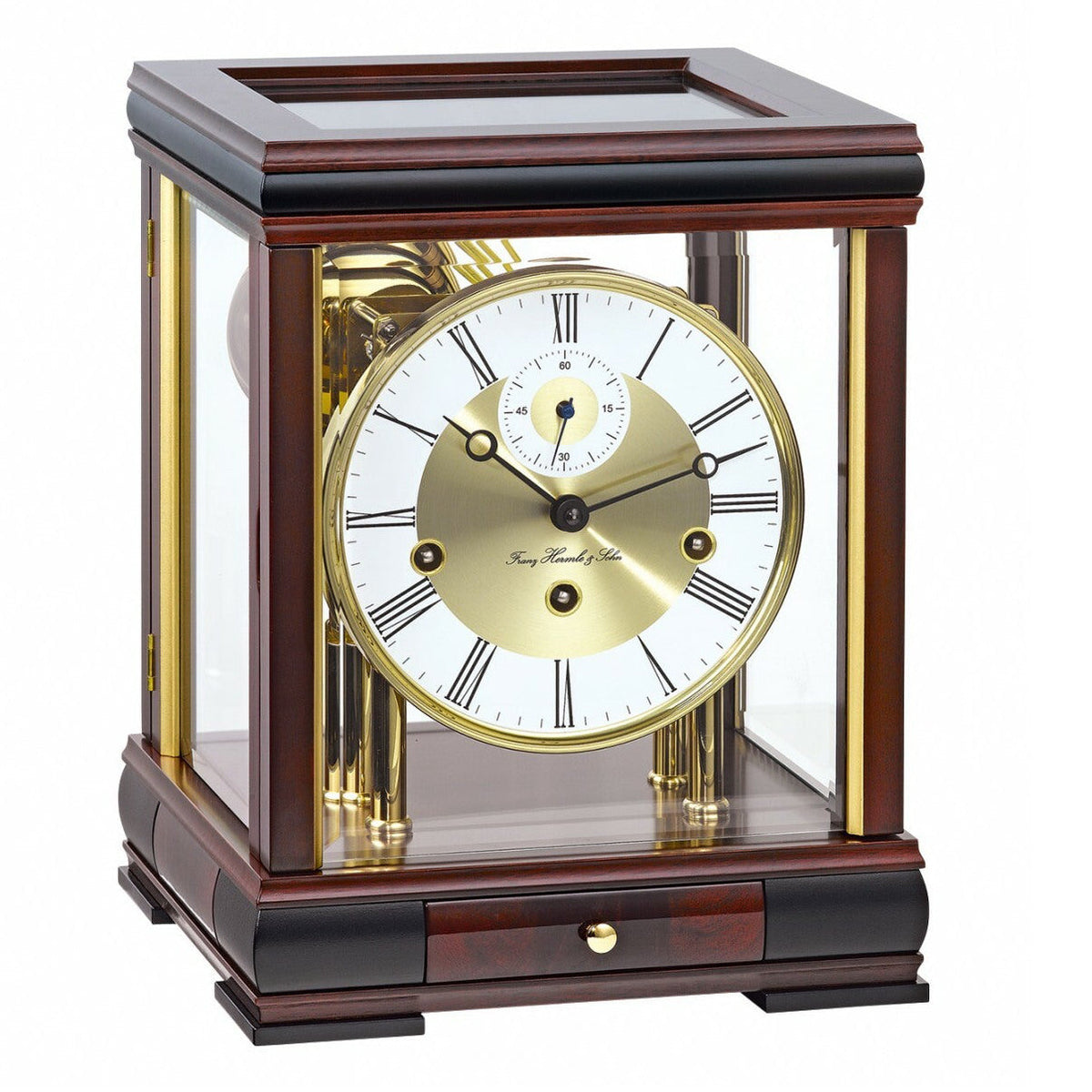 Hermle Bathampton Mantel Clock - Mahogany - Westminster Chime