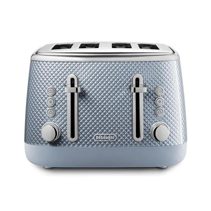 De’Longhi Luminosa 4 Slice Toaster with Defrost Function 1600w Blue - CTL4003.GY