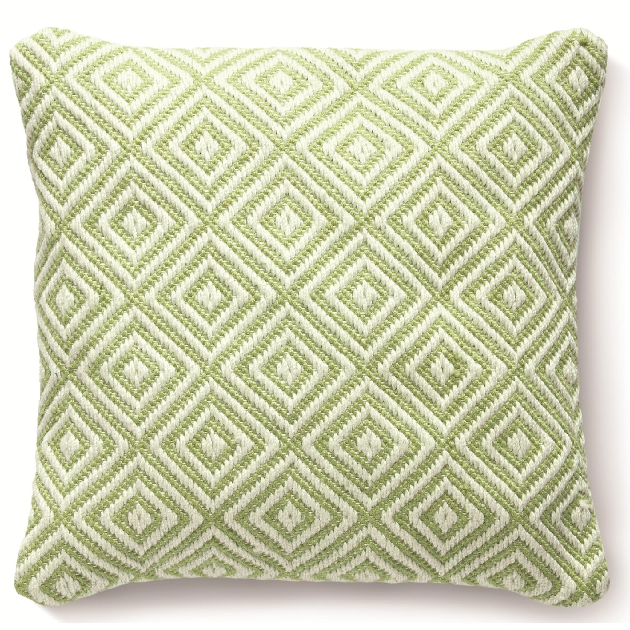 Hug Rug Woven Diamond Cushions in 45x45 cm Green