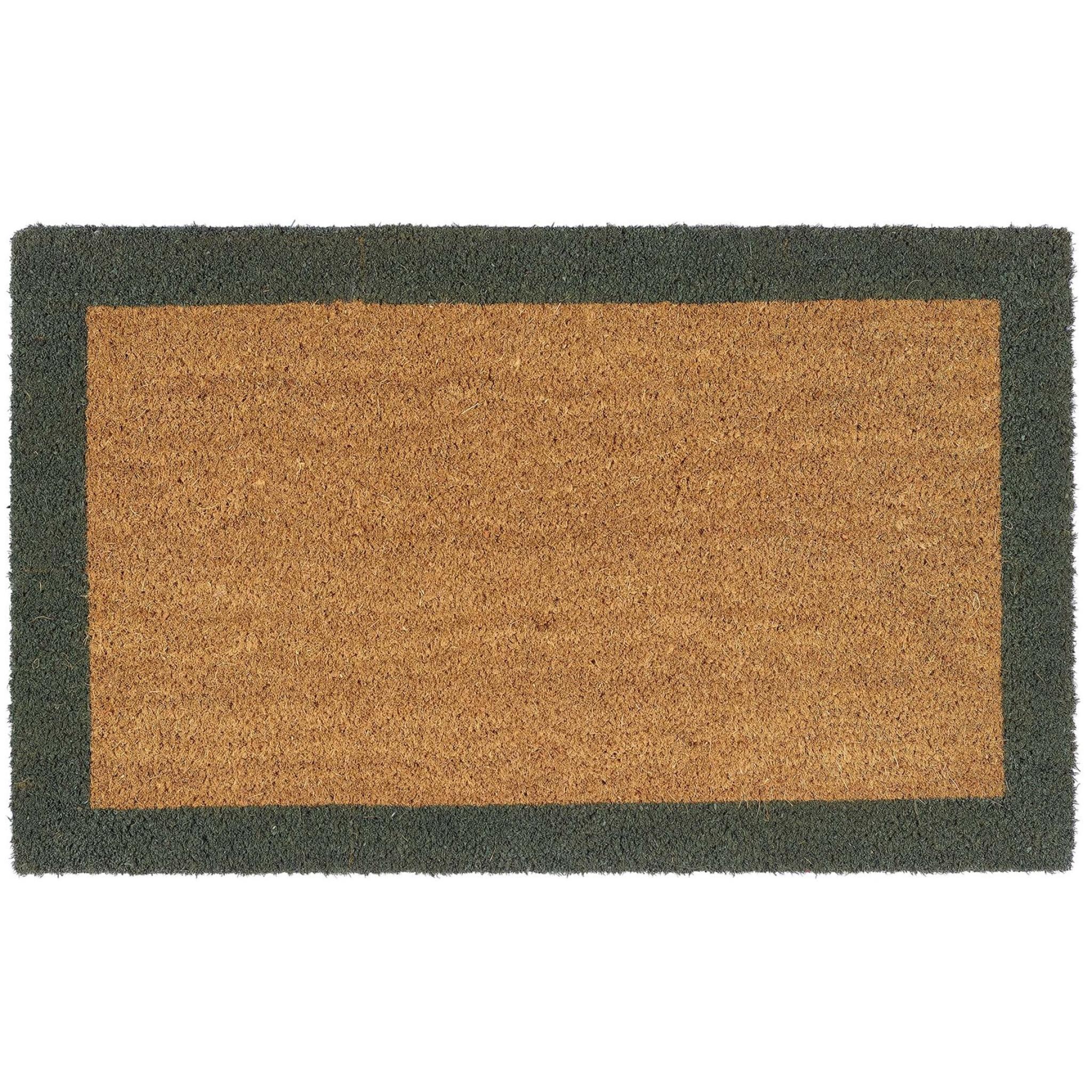 My Mat Printed Coir Border Green Doormat 60x90cm (2x3')