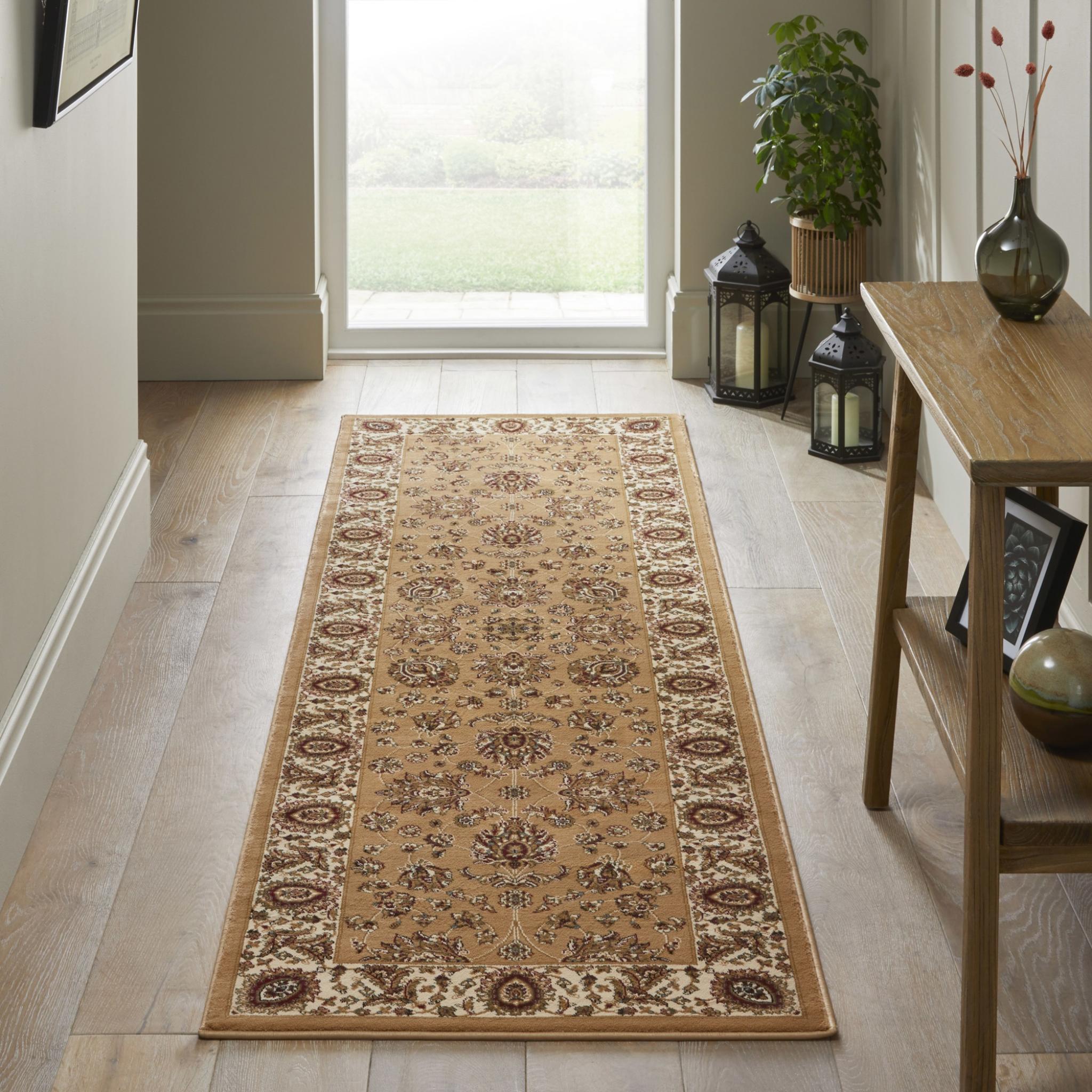 Grand Heritage GH102 Traditional Oriental Floral 1 Million Point Quality Classic Rug in Beige Runner 80x240 cm (2'7"x7'11")