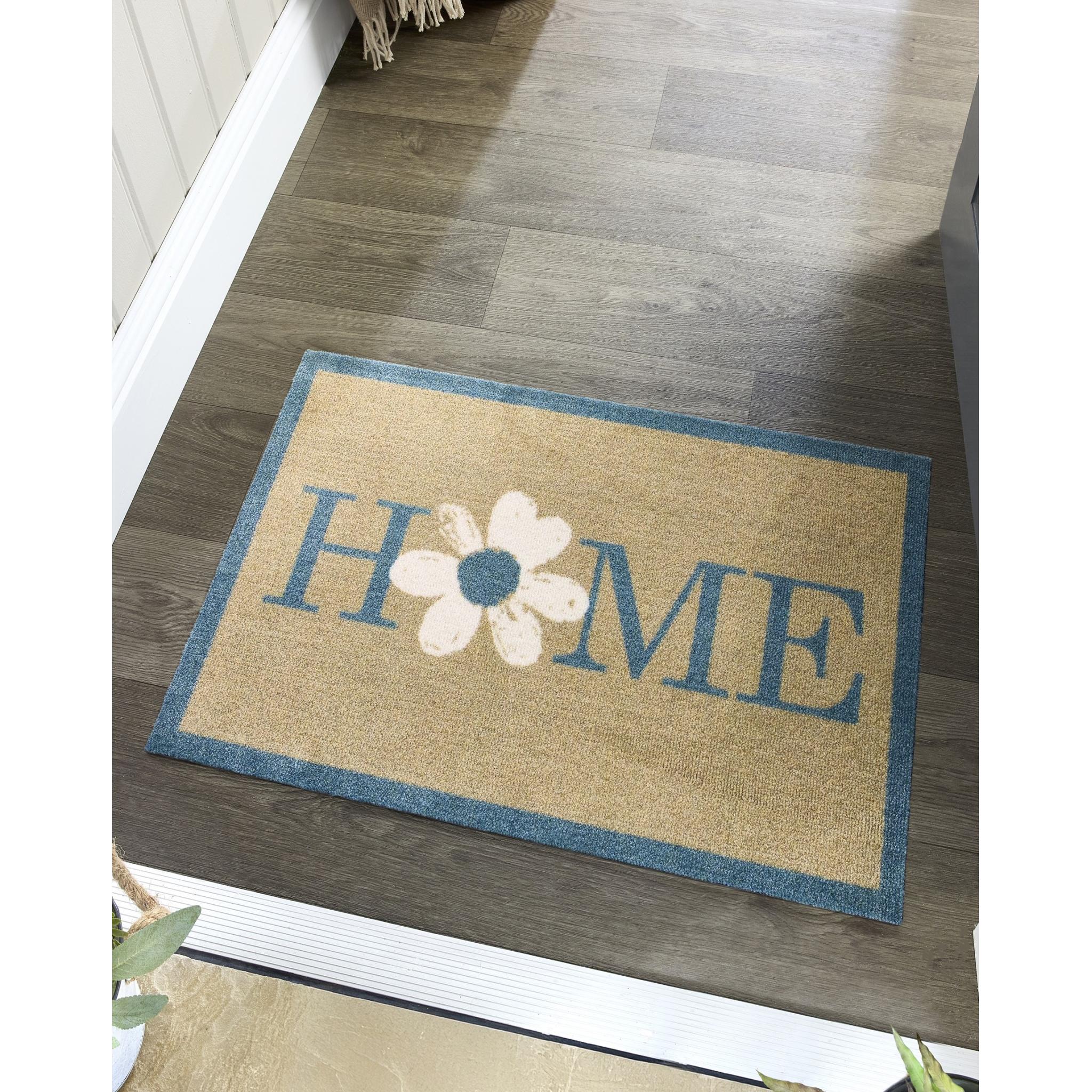 My Mat Nylon Indoor Pattern My Flower Home Washable Non-Slip Entrance Rug Small 50 x 75 cm (2'x2'5")