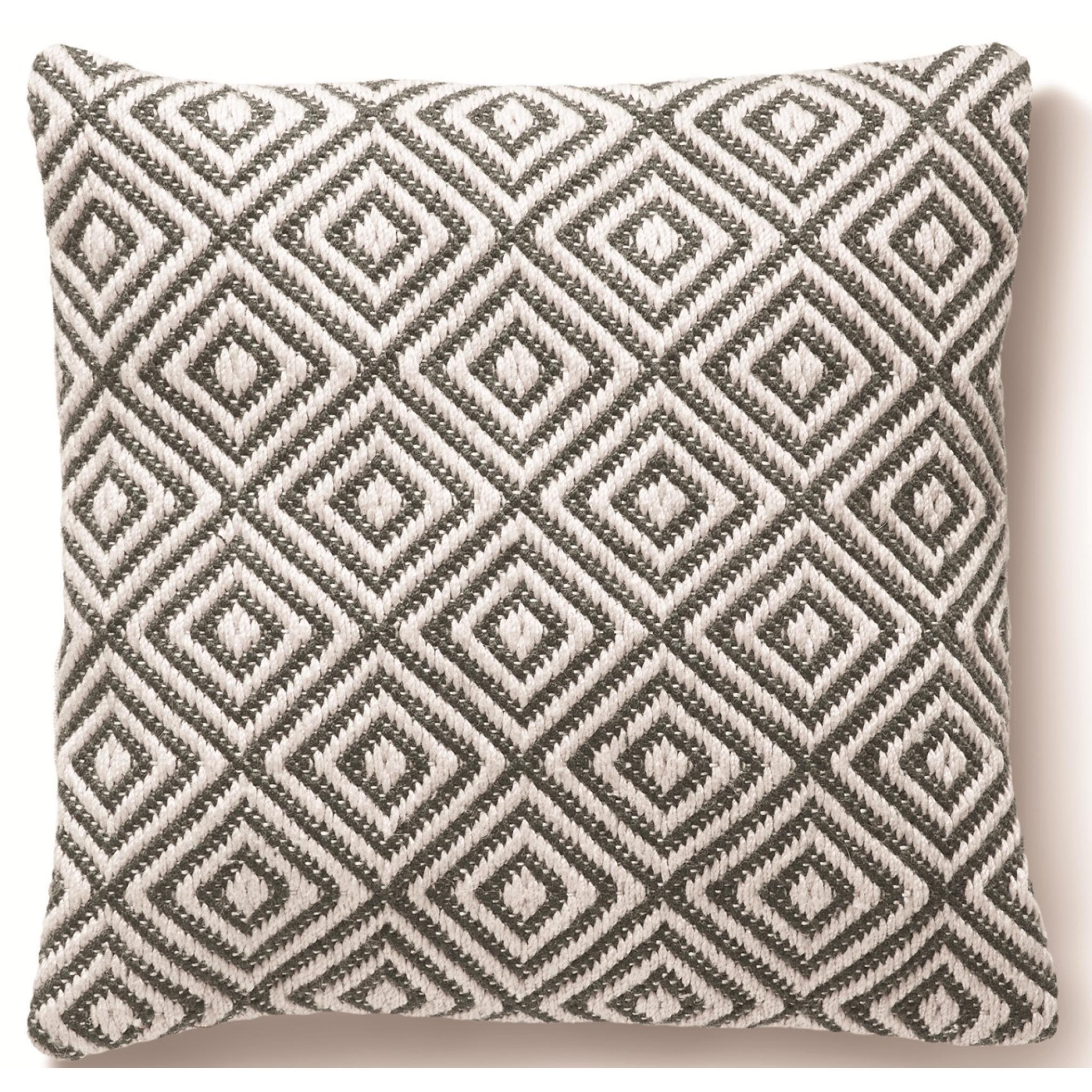Hug Rug Woven Diamond Cushions in 45x45 cm Warm Grey