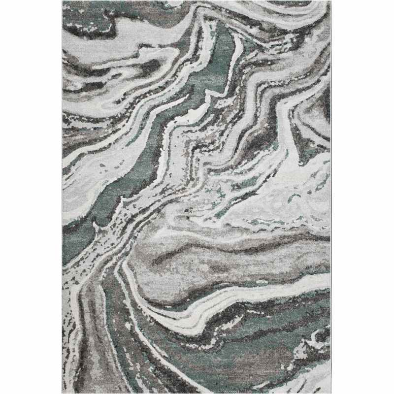 Liberty Modern Marble Abstract Rugs 34040 6141 in Green
