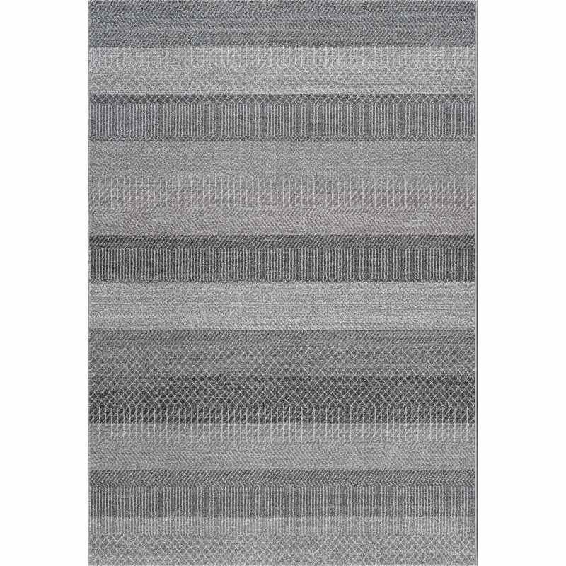 Liberty Geometric Striped Modern Rugs 34105 4262 in Green