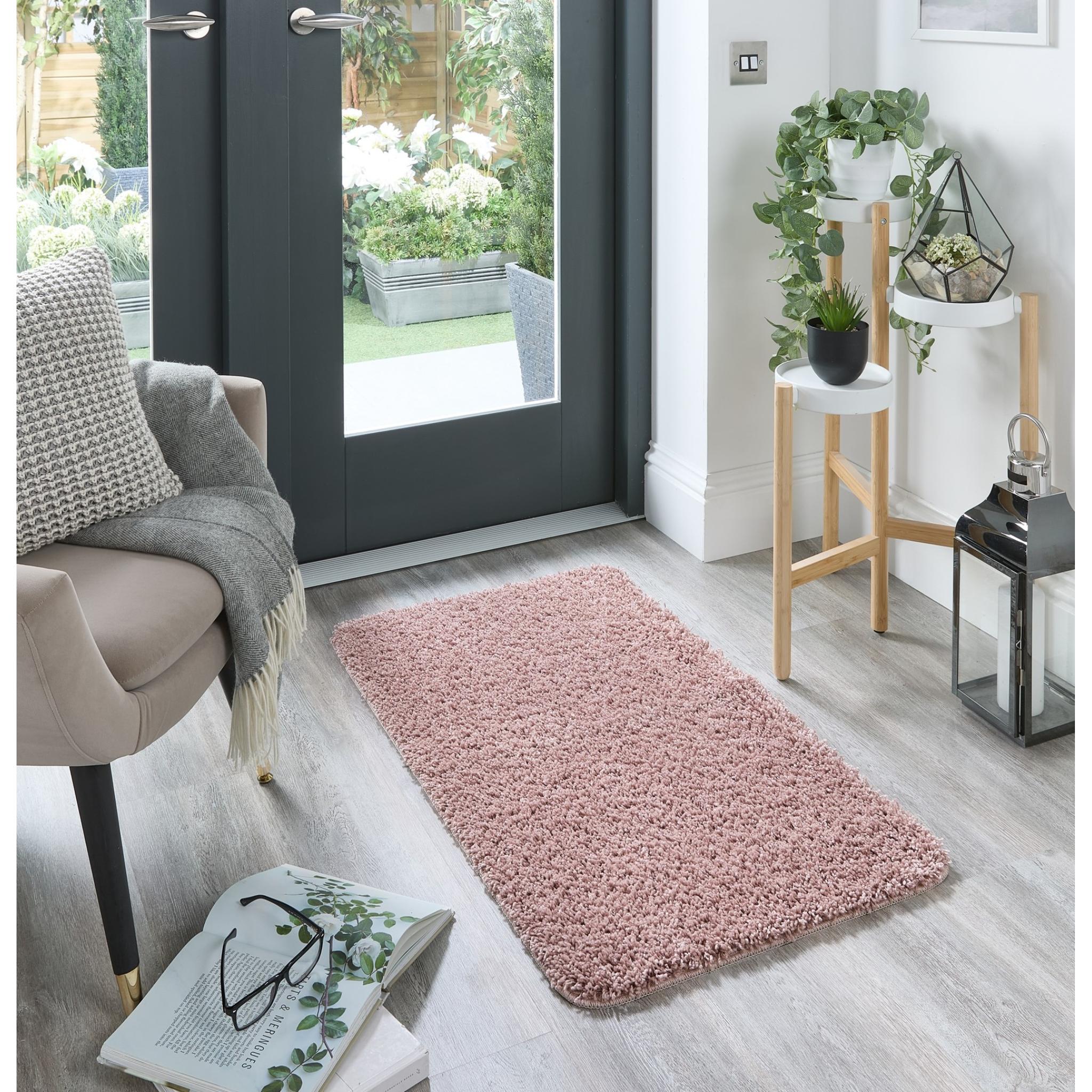 My Washable Shaggy Non-Slip Rug in Nude Pink X-Small 60x100 cm (2'x4')