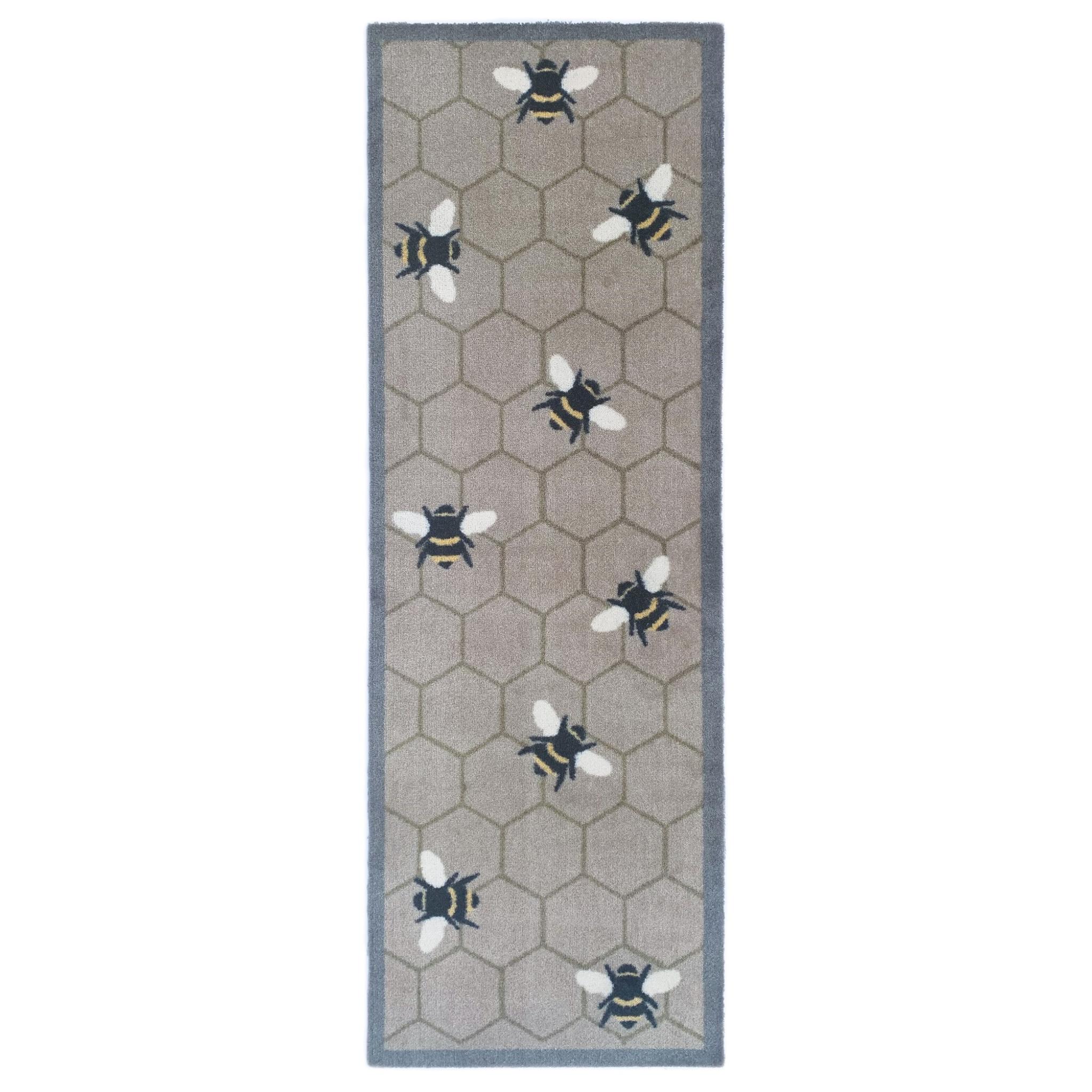 My Mat Nylon Indoor Pattern My Bee 1 Washable Non-Slip Entrance Rug or Runner Runner 50 x 150 cm (2'x5')
