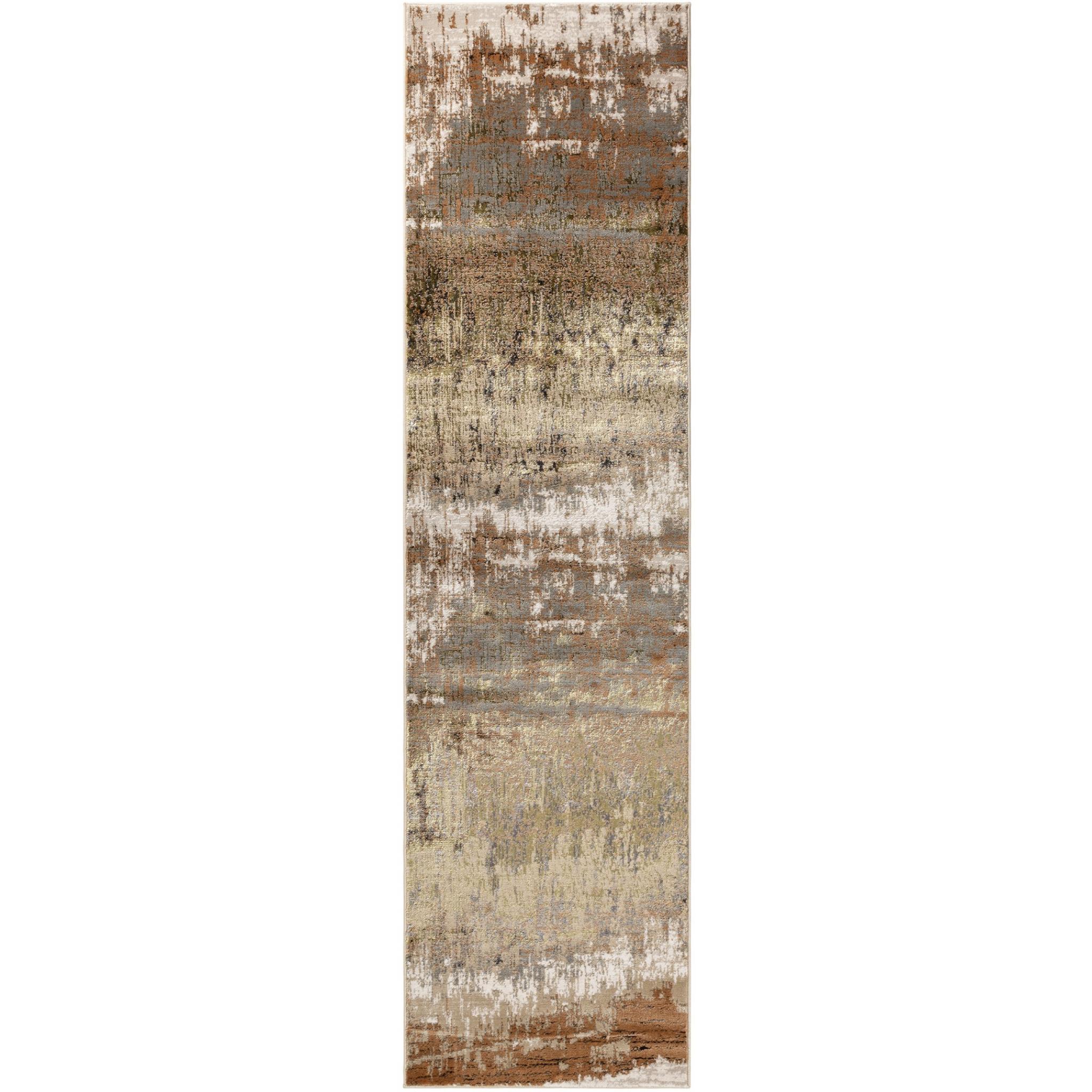 Aurora AU01 Dune Gold Modern Shiny Abstract Design Rug Hallway Runner 66x240cm (1'x11''x7'10'') Runner