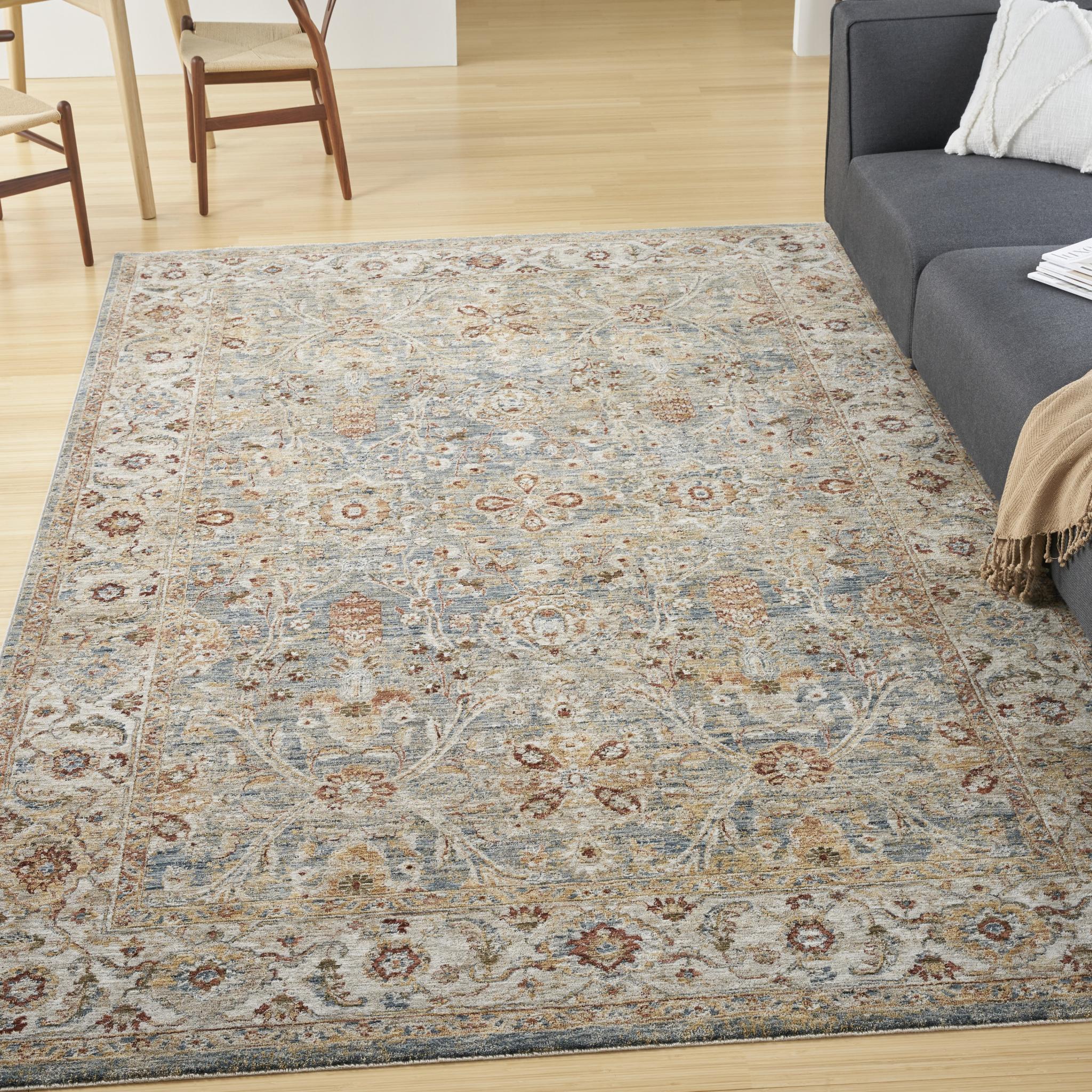 Sahar Traditional Elegance Vintage Floral SHR03 Blue Rug 160x234 cm (5'3"x7'8")