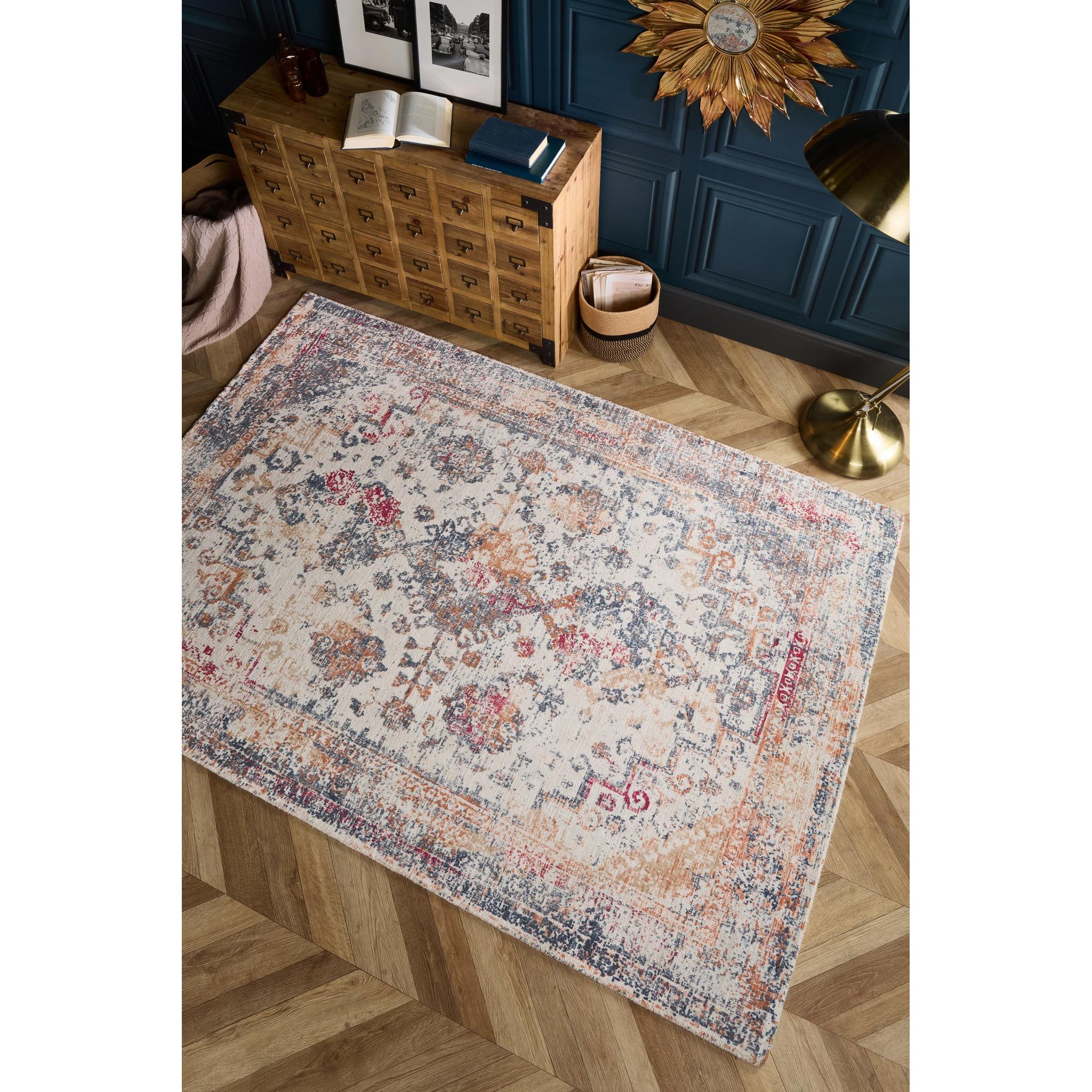 Origins Vogue Traditional Vintage Look Rug in Navy Rust Medium 120x170 cm (4'x5'6")