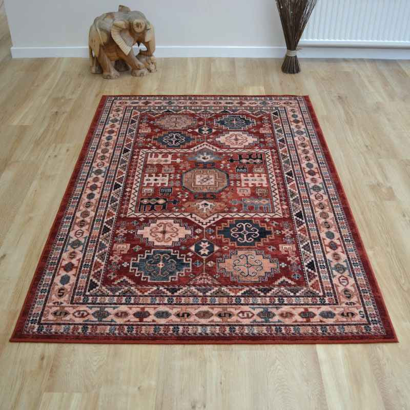 Royal Kashqai Traditional Wool Rugs 4306 300 in Brick