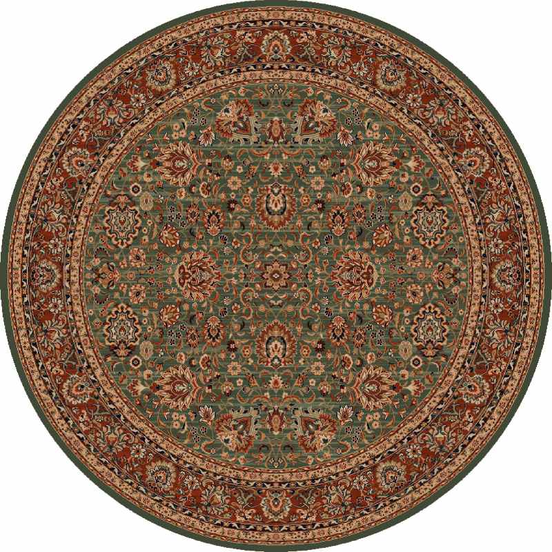 Kashqai Traditional Persian Circle Rugs 4362 400 in Green