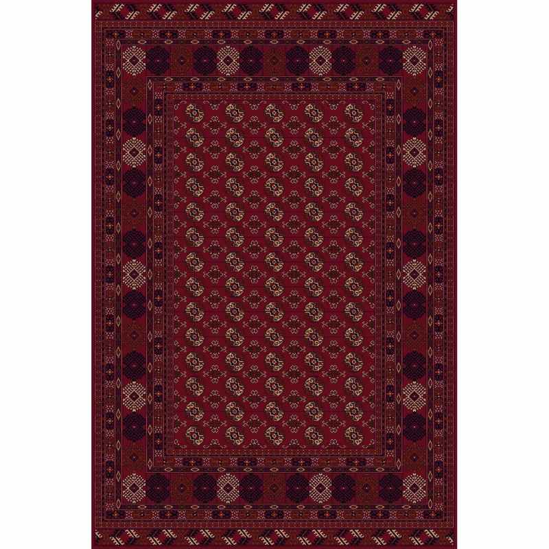 Kashqai 4378 300 Traditional Bokhara Wool Rug in Red