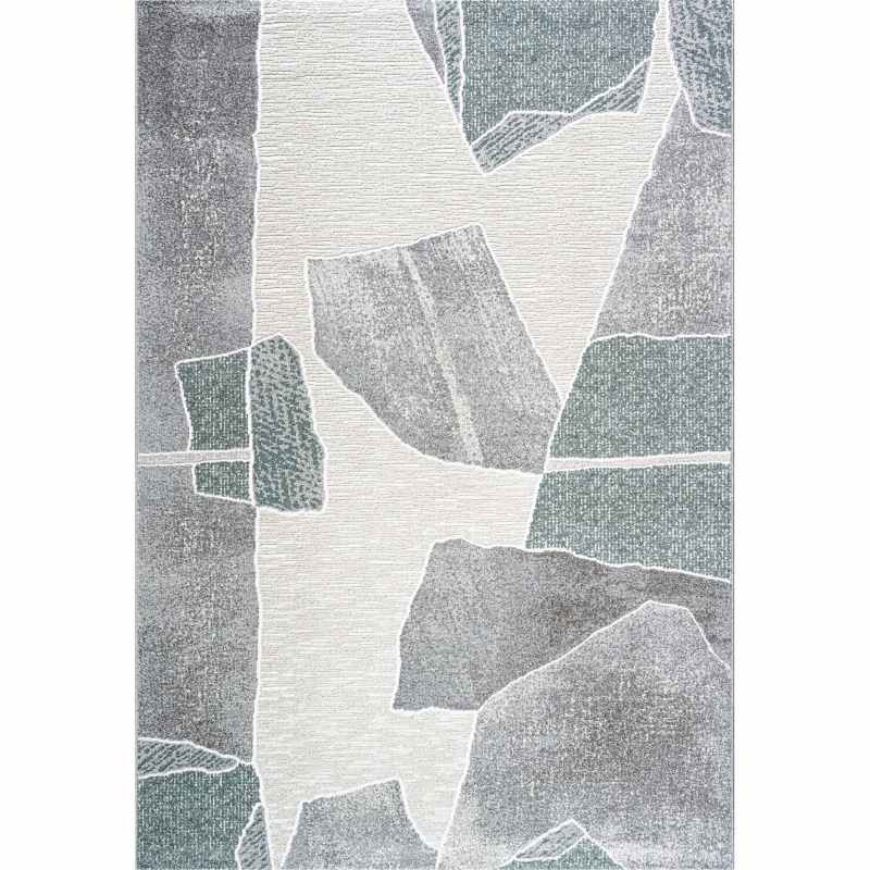 Milano 46038 6141 Abstract Modern Rug in Green