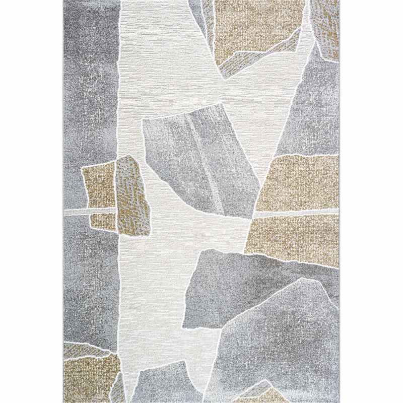 Milano 46038 6191 Abstract Modern Rug in Beige