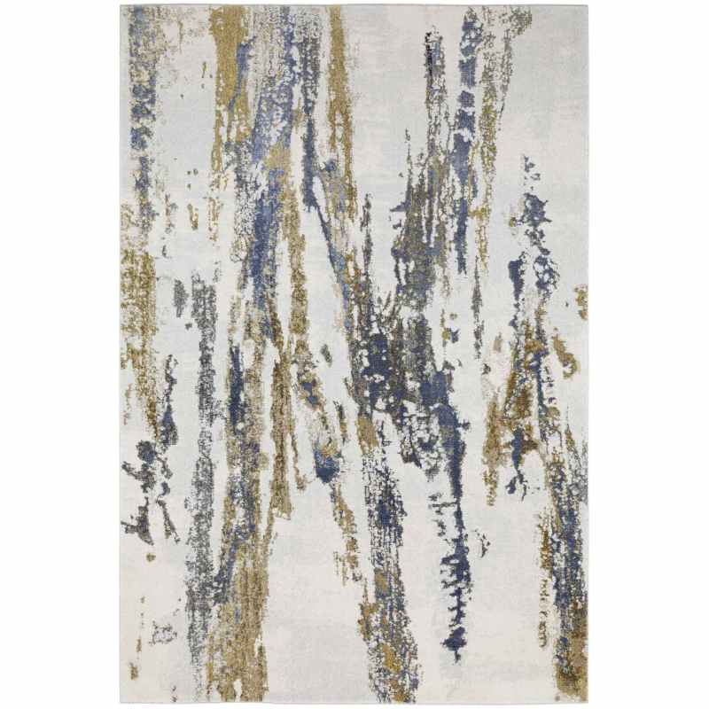 Stella Modern Abstract Wool Rugs 47202 JC500 in Blue