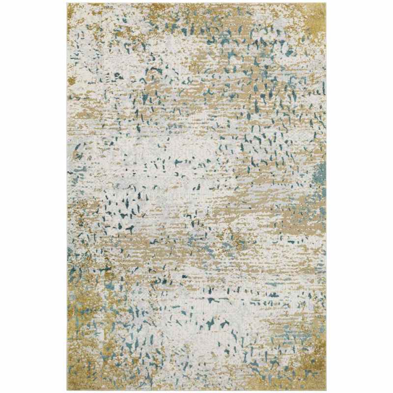 Stella Modern Abstract Wool Rugs 47205 JC400 in Gold