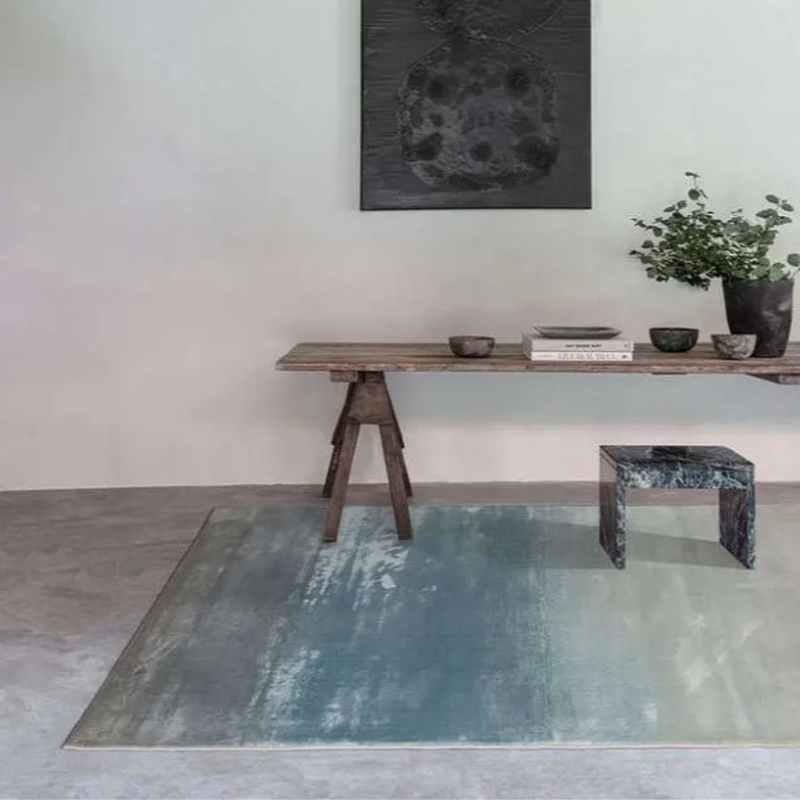 City Ombre Abstract Textured Rug 473204 AK501 in Blue