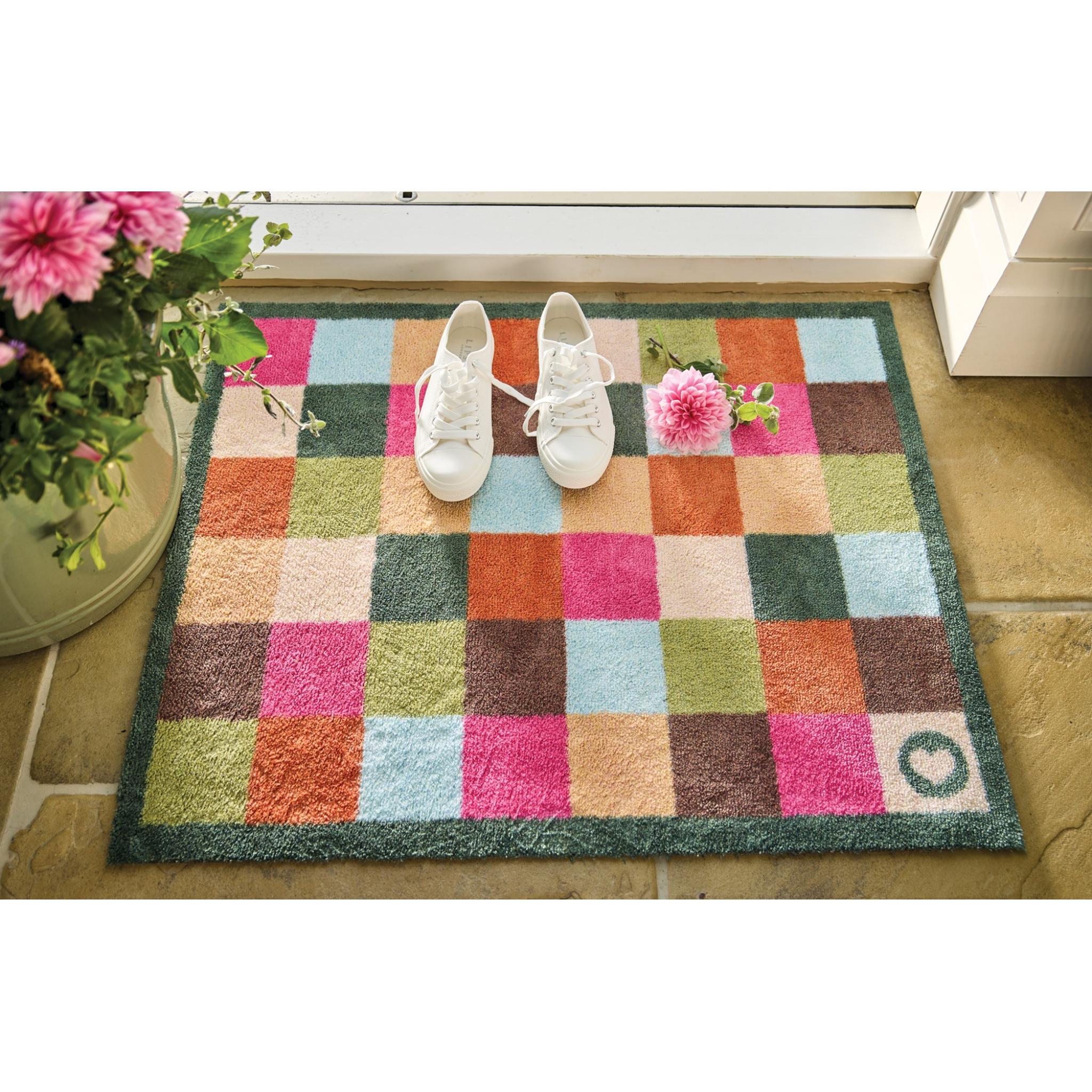 Hug Rug Allsorts Check Mat Home Entrance Hallway Runner Non-Slip Rug 65x85 cm (2'1"x2'9")