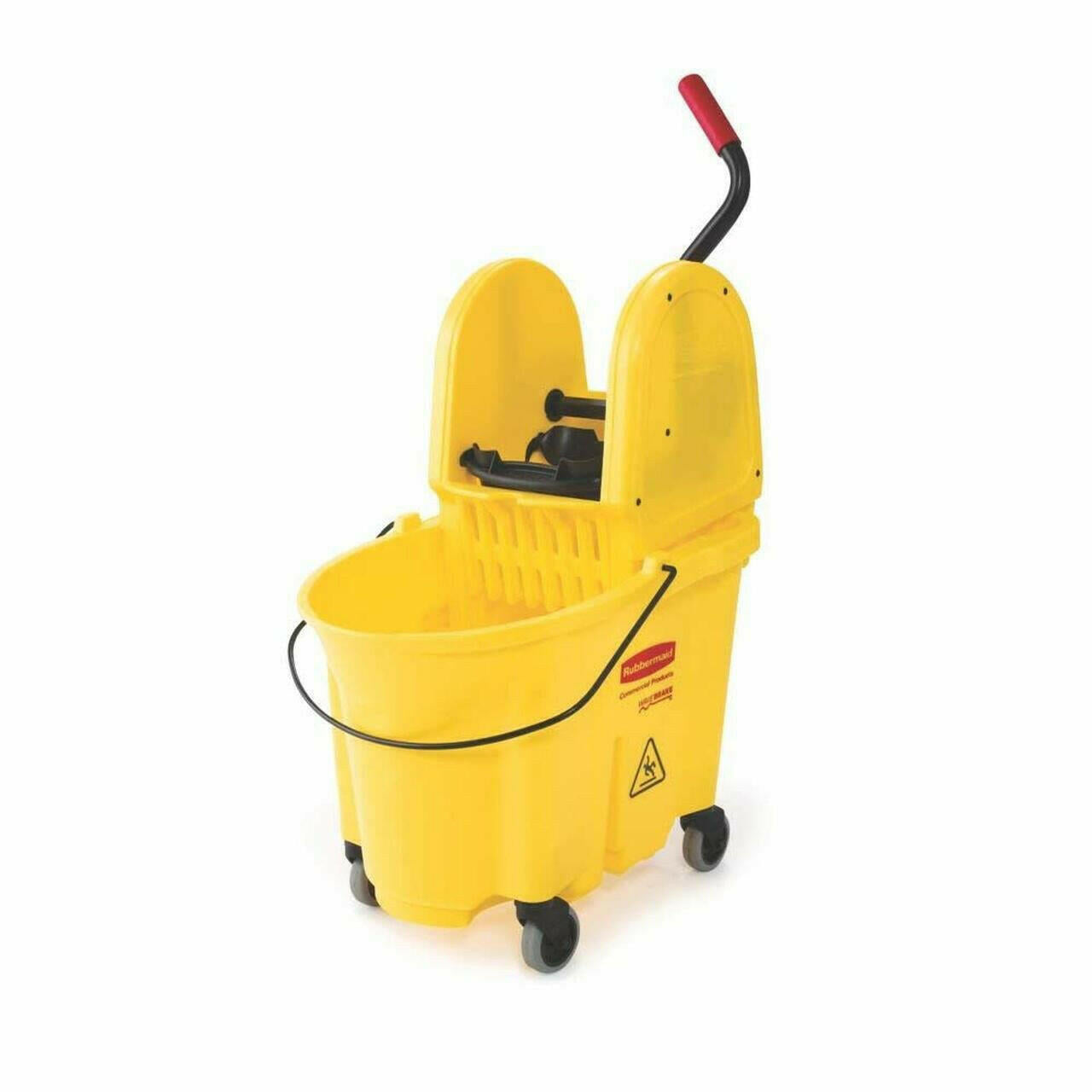 Rubbermaid Yellow Bucket Wavebrake Down Press Combo