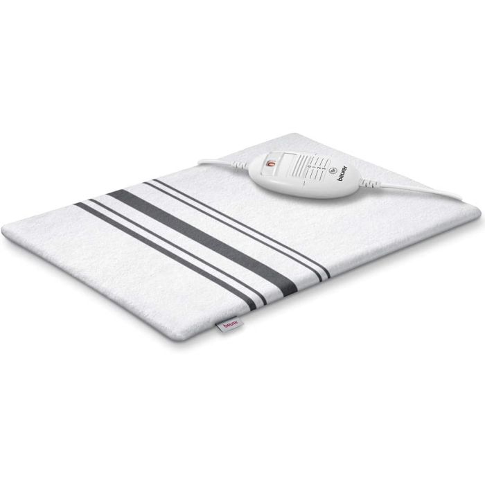Beurer HK25 Heatpad Grey 3 Temperature Settings Cotton Cover White