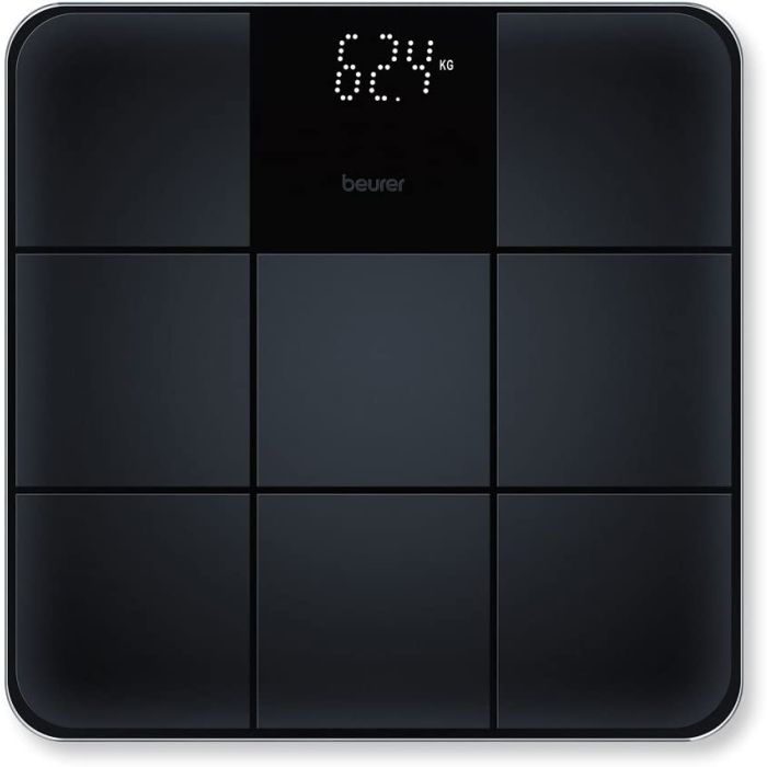Beurer GS235 Glass Bathroom Scale Silicone Surface 180 Kg Weight Capacity Black