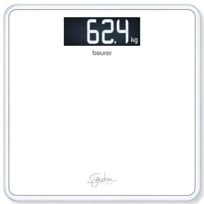 Beurer GS400 Signature Line Glass Bathroom Scale Weight Up to 200Kg White