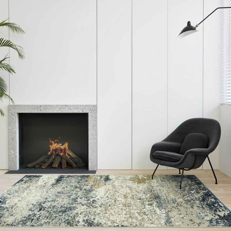 Canyon 52014 7272 Modern Abstract Rugs in Grey