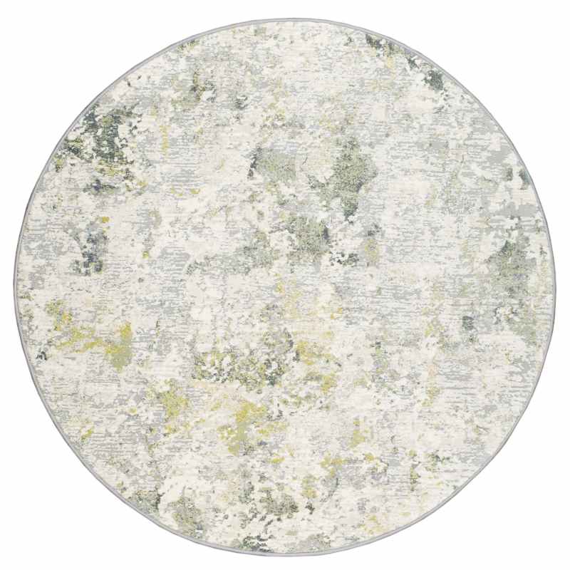 Canyon Abstract Modern Circle Rugs 52023 6444 in Green