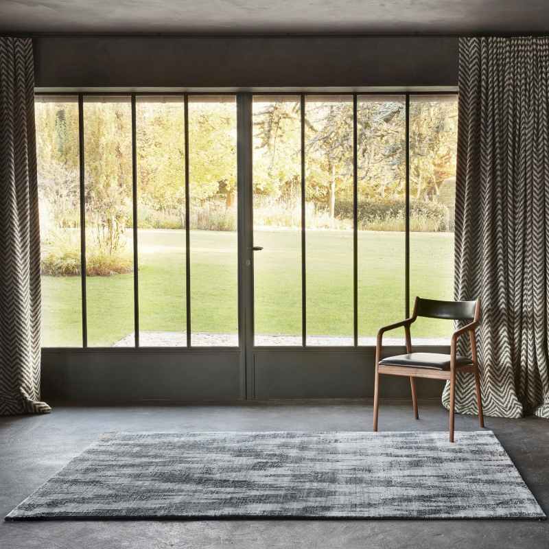 Canyon Abstract Chevron 52053 3585 Rugs in Black