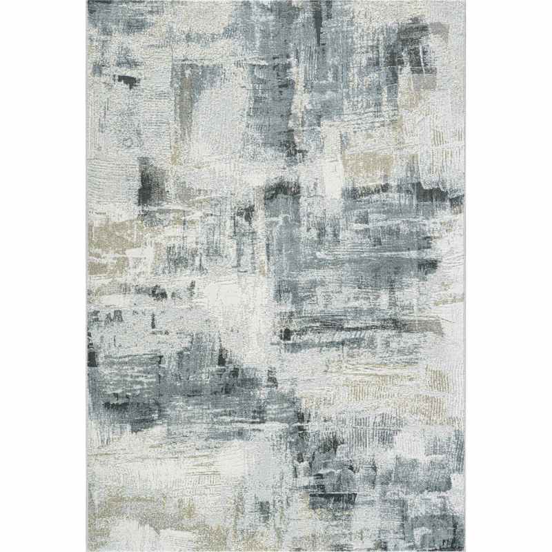Canyon Abstract Modern Rug 52067 6676 in Cream White
