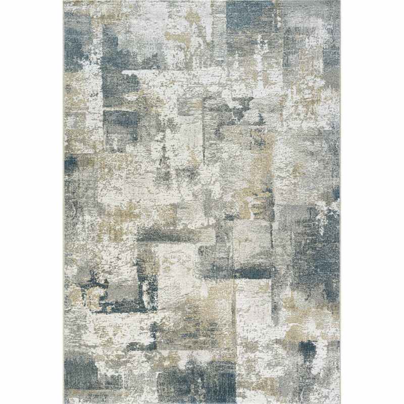 Canyon Abstract Modern Rug 52069 7777 in Blue