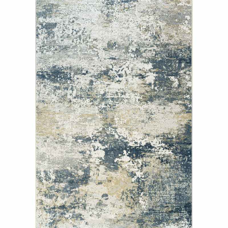 Canyon Abstract Modern Rug 52071 7777 in Blue