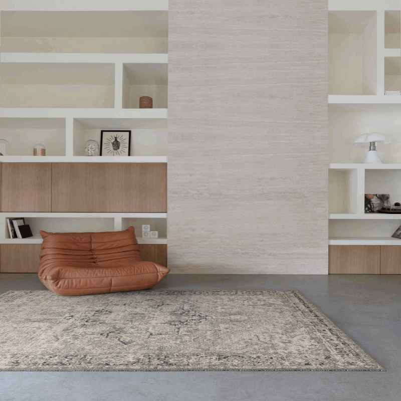 Ziba 52102 MP400 Traditional Medallion Wool Rugs in Grey